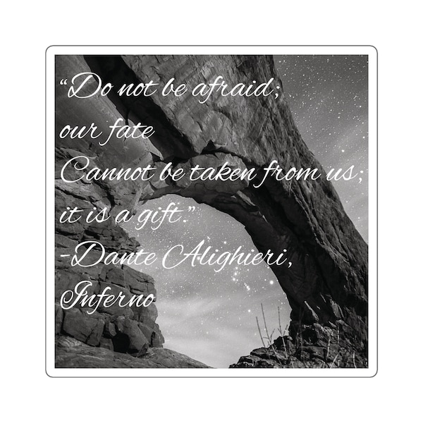 Dante Alighieri, Inferno Quote Square Stickers | unique nature photography | classic novels | book lovers