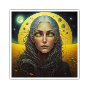Fantasy Buch Serie Aufkleber - Gothic Mädchen - Alien Aufkleber - Bücherwurm - Feinde zu Liebenden