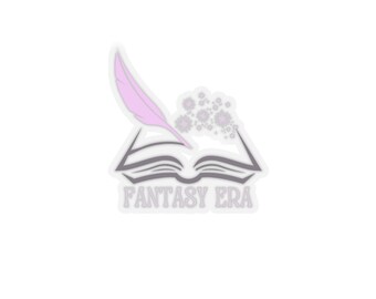 Naklejka Fantasy Romance Book Tropes - Błyszcząca naklejka winylowa dla czytelników - Ozdabiaj laptopy, Kindle, planery - Pomysł na prezent dla Bookworm