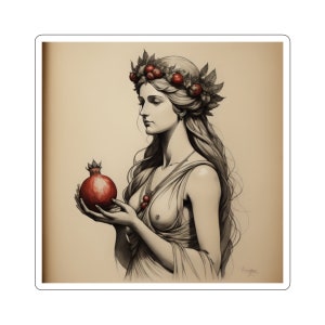 persephone Granatapfel Schädel | haken x persephone Aufkleber | ein Hauch von Dunkelheit | Liebesromane | Romantik | literarisches Geschenk | Bücherwurm