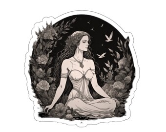 Persephone art | costume | goddess | mythological figures | lore | hades  | pomegranate | touch of darkness | stickers | booktok merch art