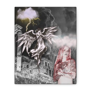 Photography Canvas, Unique Mythology-Inspired Artwork of Angels and Demons, Book Nook Decor, Pagan Christmas Gift, Mythological, persephone