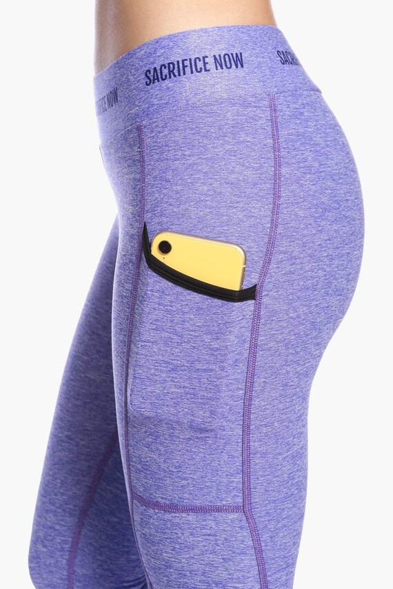 purple leggings with pockets