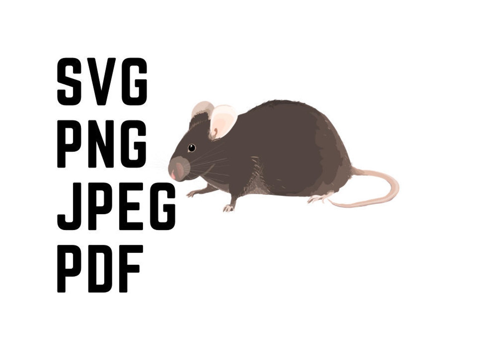 Black lab mouse clipart including SVG C57BL/6 Mouse clipart Etsy