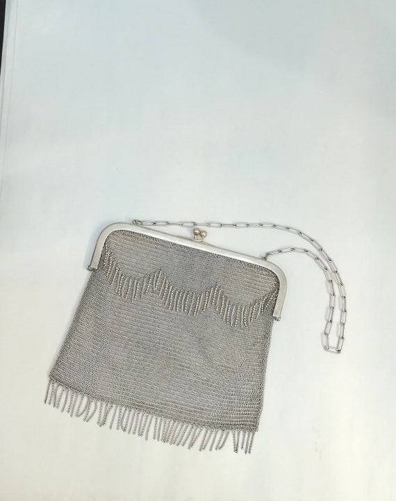 Stunning Vintage Art Deco Flapper Silver Chain lin