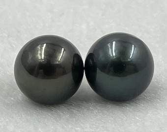 10.80 MM Size(Approx.) Luster AA| Natural Real Tahitian Loose Pearl | Black Tone Color| Round Shape| Personalize Gift |Seawater Pearl