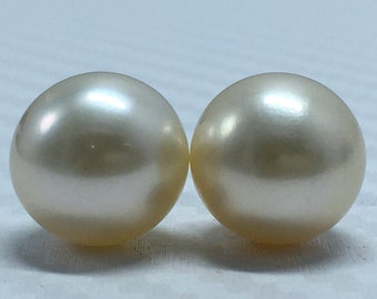 11,25 mm dimensione AA lucentezza perla sciolta color crema forma bottone perle perle naturali dei mari del sud