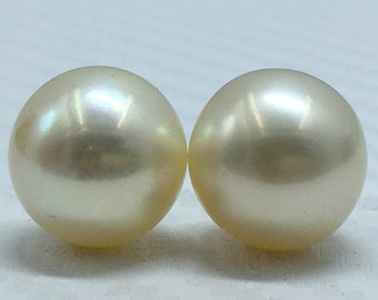 12 mm dimensione AA lucentezza perla sciolta colore crema forma bottone perle perle naturali dei mari del sud