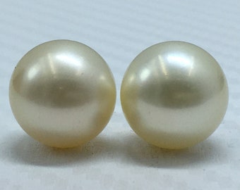 12.80 MM Taglia AA Luster Loose Pearl Cream Color Near Round Shape Pearl perline Natural South Sea Pearl