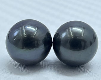 10.5 MM Size  (Approx. ) AA Luster | Natural Real Tahitian Loose Pearl | Black Color | Near Round Shape | Personalize Gift | Saltwater Pearl