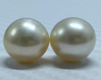 12 mm dimensione AA lucentezza perla sciolta colore crema forma bottone perle perle naturali dei mari del sud