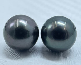 9.80 MM Size  (Approx.)  AA Luster  |  Natural Real Tahitian Loose Pearl  |  Black  Color | Round Shape | Personalize Gift | Saltwater Pearl