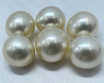 11-12 MM Size AAA Luster Loose Pearl Cream Light Golden Color Drop Shape Pearl beads Natural South Sea Pearl