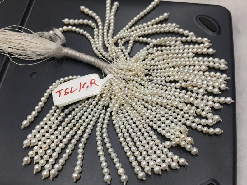 Tussle Near Round Shape Off White Color Pearl String Beautiful Pearls for Earrings 2-3.5 MM Freshwater Pearl