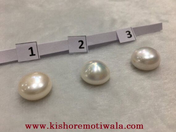 Unique Pearl Pieces for Rings Button Shape Pearl Loose Pearls