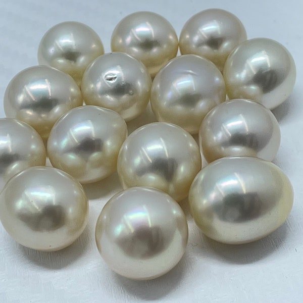 12-13 MM Size (Approx.) AA Luster Loose Pearl White\Cream Color Oval\Drop Shape Pearl beads Natural Real South Sea Pearl Personalize Gift