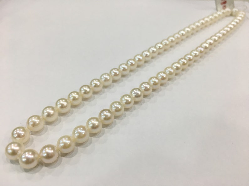 6.5-7 MM Japan Cultured Round Shape White Color Pearl String