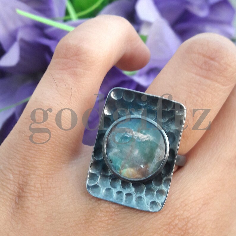 AAA Flashy Rainbow Moonstone Ring Black Rhodium Silver Ring Silver Jewelry Handmade Ring Designer Ring Antique Ring Bridesmaid Gift Womens