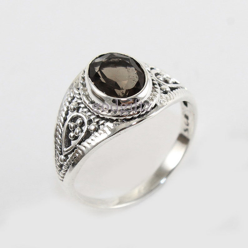 Smokey Quartz Ring Handmade Ring Gift for All Gift for Mother.....