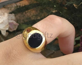 Anillo de plata de ley 925 para hombre, anillo de piedra preciosa de ónix negro, anillo de oro para hombre, anillo de apilamiento, anillo de declaración, regalo para él