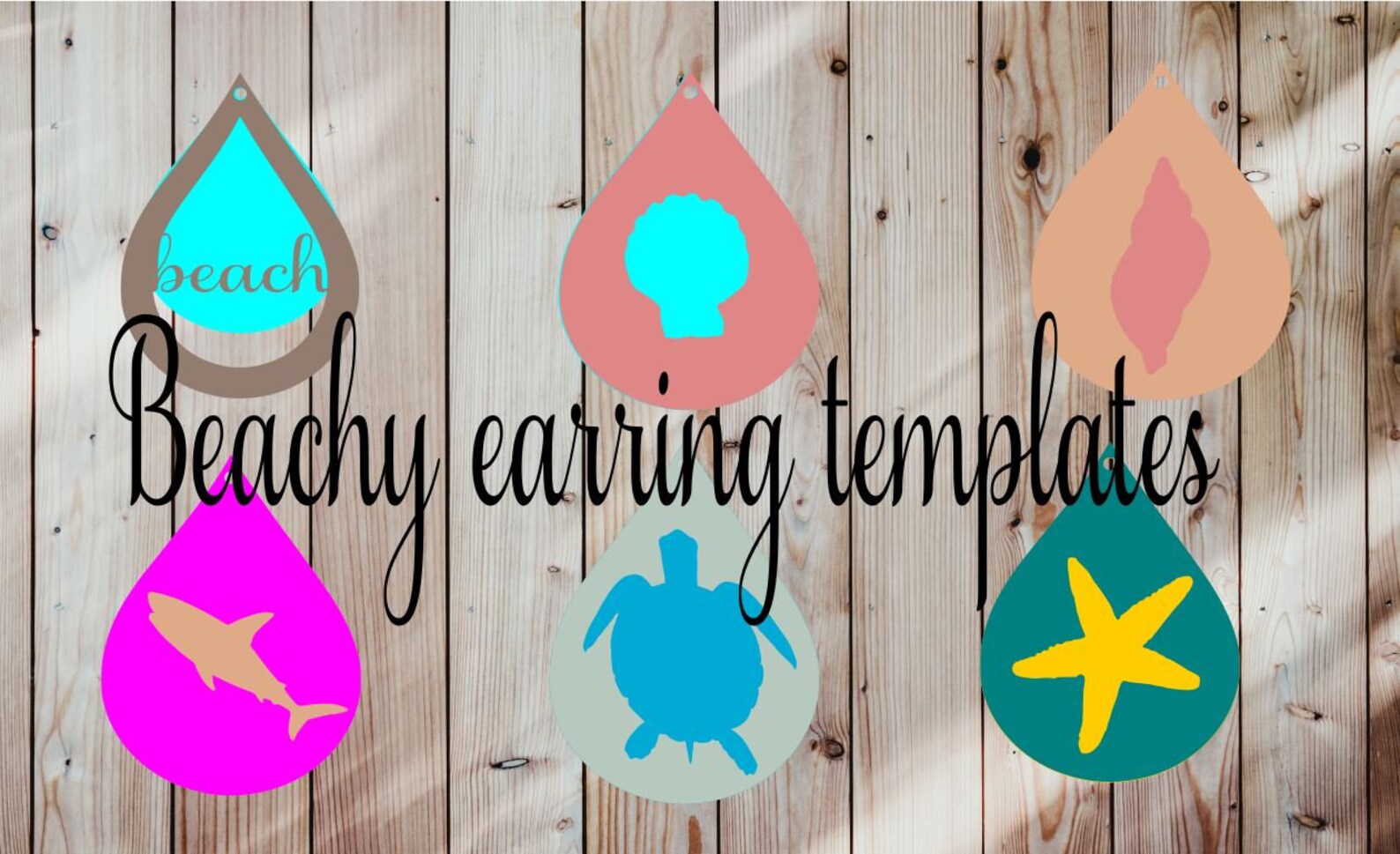 Earring Templates Beach Earrings Downloads Earring Svg Etsy