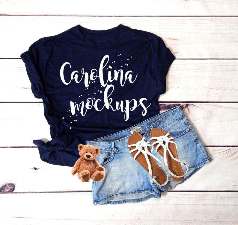 Download Navy blue tshirt mockup-Gildan mockup shirt-Navy blue ...