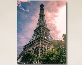 Eiffel Tower Canvas Wall Art: Paris France Photography Print