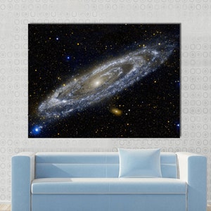 Andromeda Galaxy Space Universe Canvas Wall Art Image Pictures Of Space & Galaxies Wallpaper Painting Poster Decor Photo Portrait Print Gift