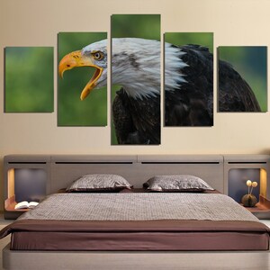 5 Pezzo Aquila Tela Parete Arte Immagine Immagine Di Aquile Carta da parati Decorazione Murale Design Opera d'arte Poster Decor Stampa Regalo Pittura Fotografia