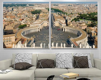 St. Peter's Square Canvas Wall Art: Vatican City, Rome