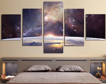 Galaxy Canvas Wall Art: Multi Panel Space Pictures
