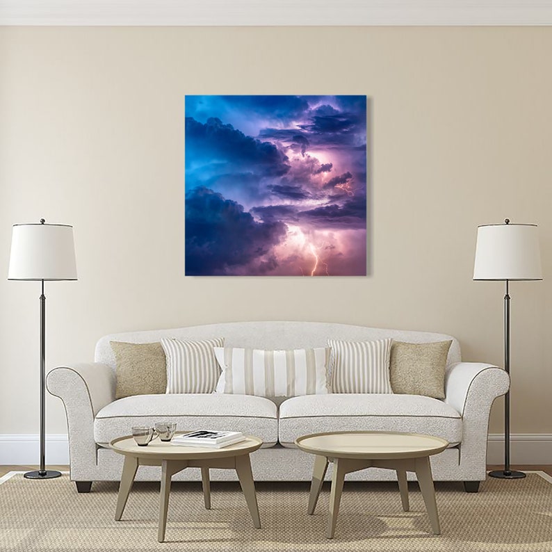 Lightning Canvas Wall Art Photography Images Pictures Of | Etsy