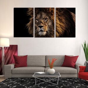 Majestic Male Lion 1 2 3 4 & 5 Piece Animal Canvas Wall Art - Etsy