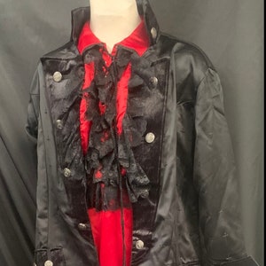Jacket for men Gothic jacket  Raven gothic jacket  / steampunk jacket  men’s  jacket vintage brocade vampire jacket outfit with pirate shirt