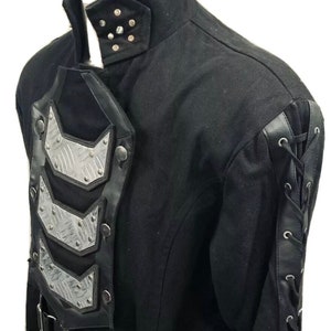 Matrix Heavy metal Band Steampunk cyber Gothic whitby black matrix SDL long heavy cotton jacket