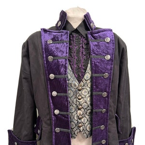 Steampunk Jacket Pirate shirt, Vintage Raven Clothing Gothic Victorian Vintage Period Edwardian  ensemble