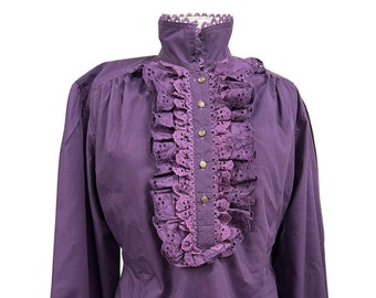 Vintage Pirate Shirt Steampunk VIctorian Gothic Pirate Style Women’s Blouse Shirt sm fits upto 38 chest