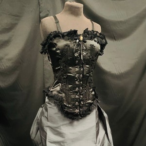 Steampunk Victorian Gothic women outfit Gunmetal