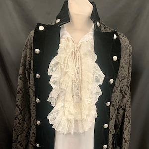Steampunk vintage steampunk gothic pirate style jacket and shirt ensemble size M 40/42 chest