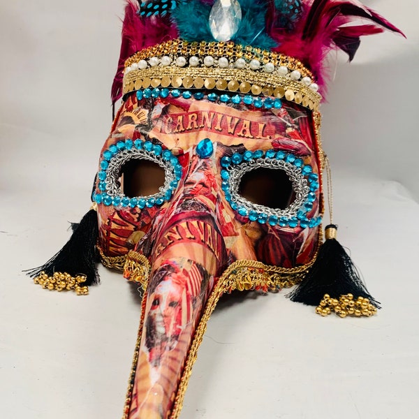 mardi gras mask long nose