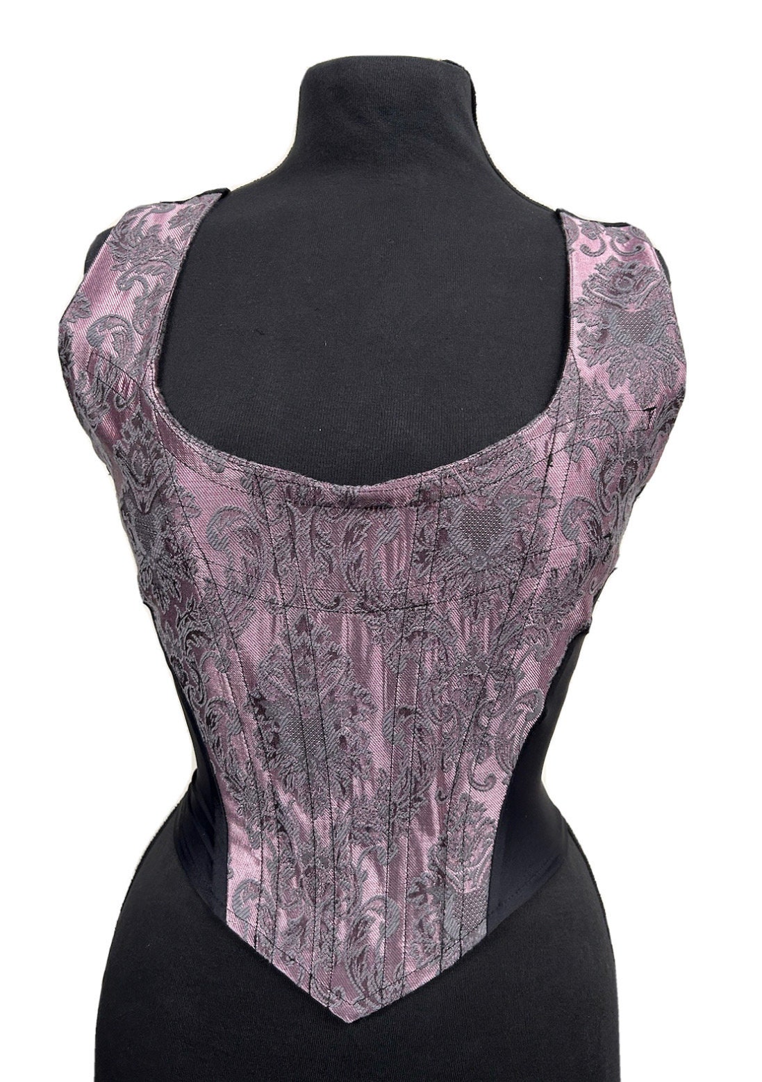 Goth Basque Women’s Corset Gothic Clothing Steampunk Gothic Vintage Raven Brocade ...