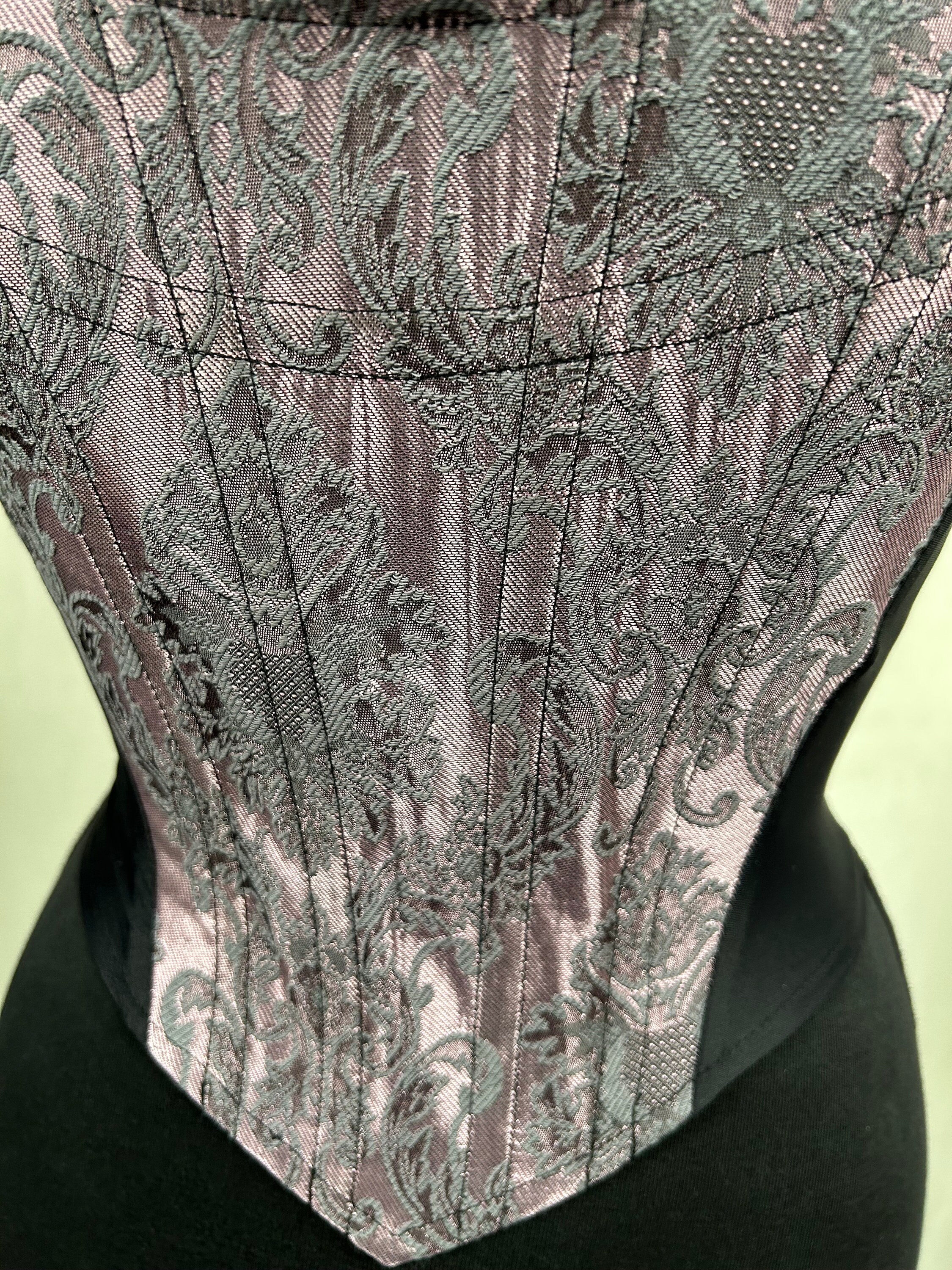 Goth Basque Women’s Corset Gothic Clothing Steampunk Gothic Vintage Raven Brocade ...
