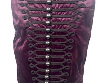 Waistcoat for men Military Waistcoat  vest purple rustic gunmetal buttons gothic  Clothing Steampunk Military style Waistcoat for men