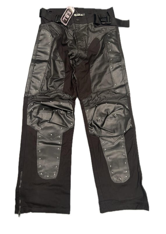 Trousers Y2K 90s Vintage Rare Find SDL Black Matrix Heavy Cotton
