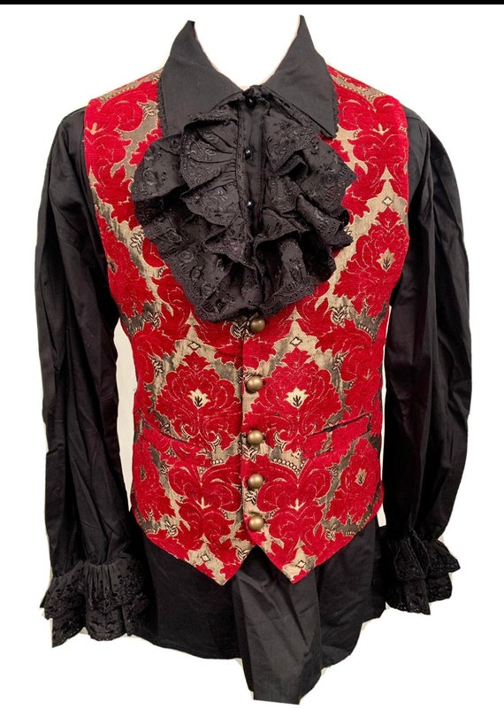 Steampunk Vest Black Adult Costume Male Upto Chest 42 Steampunk Vest Black Adult Costume Male Upto Chest 42