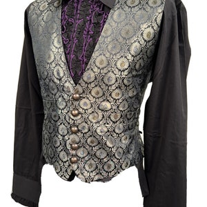 Steampunk Jacket Pirate shirt, Vintage Raven Clothing Gothic Victorian Vintage Period Edwardian ensemble image 4