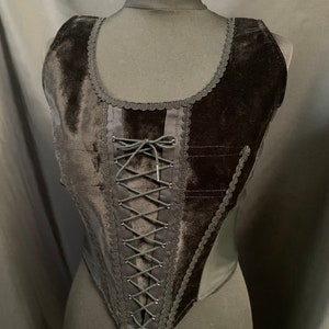 Steampunk gothic Vintage velvet corset top 3 colours available