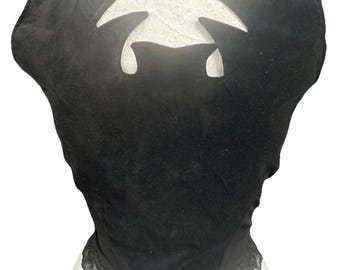 Raven Vintage Raven gotisk svart vampkorsetttopp Halloween storlek sm