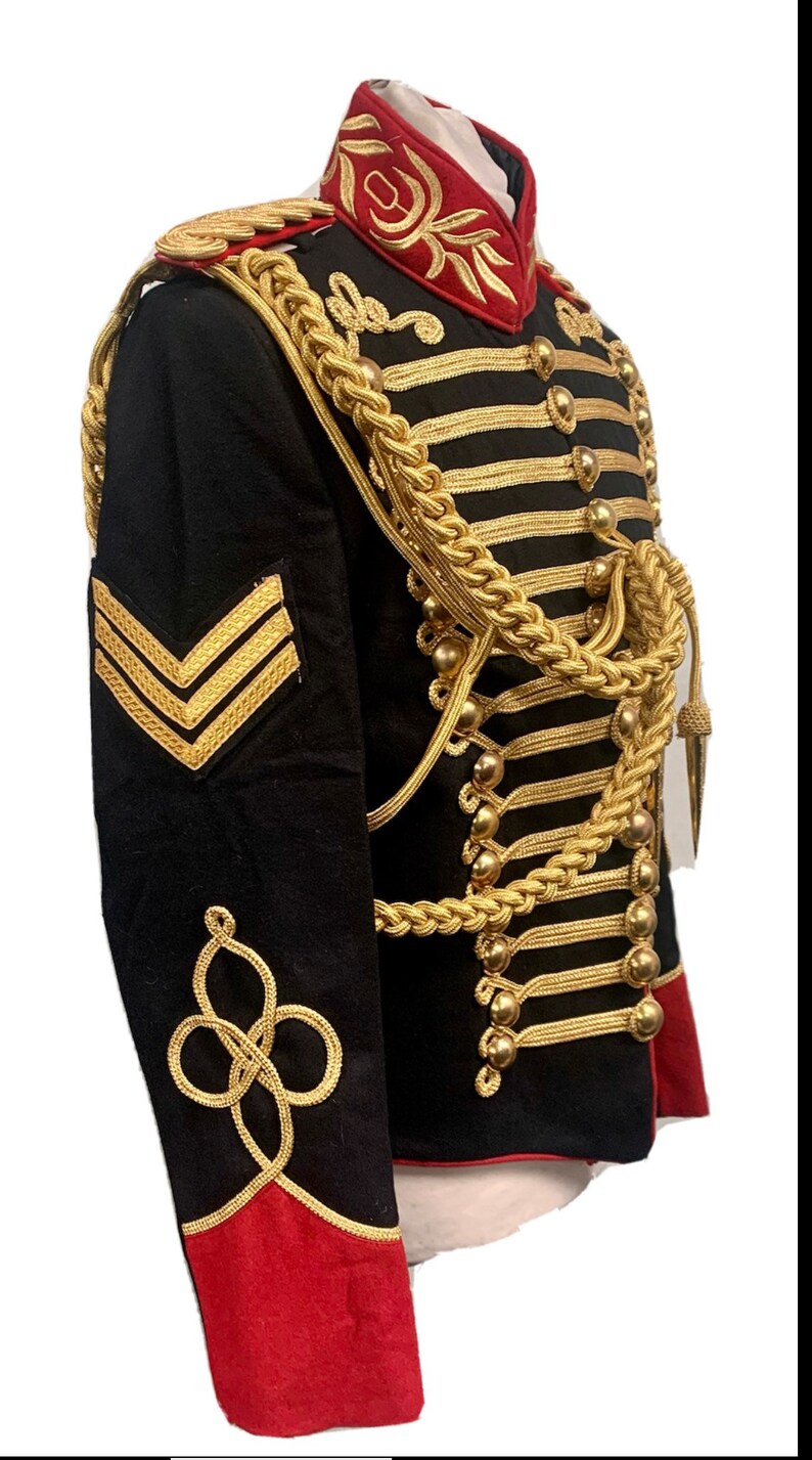 Mens Black Military Jacket Steampunk Gold Braiding Ensemble Etsy