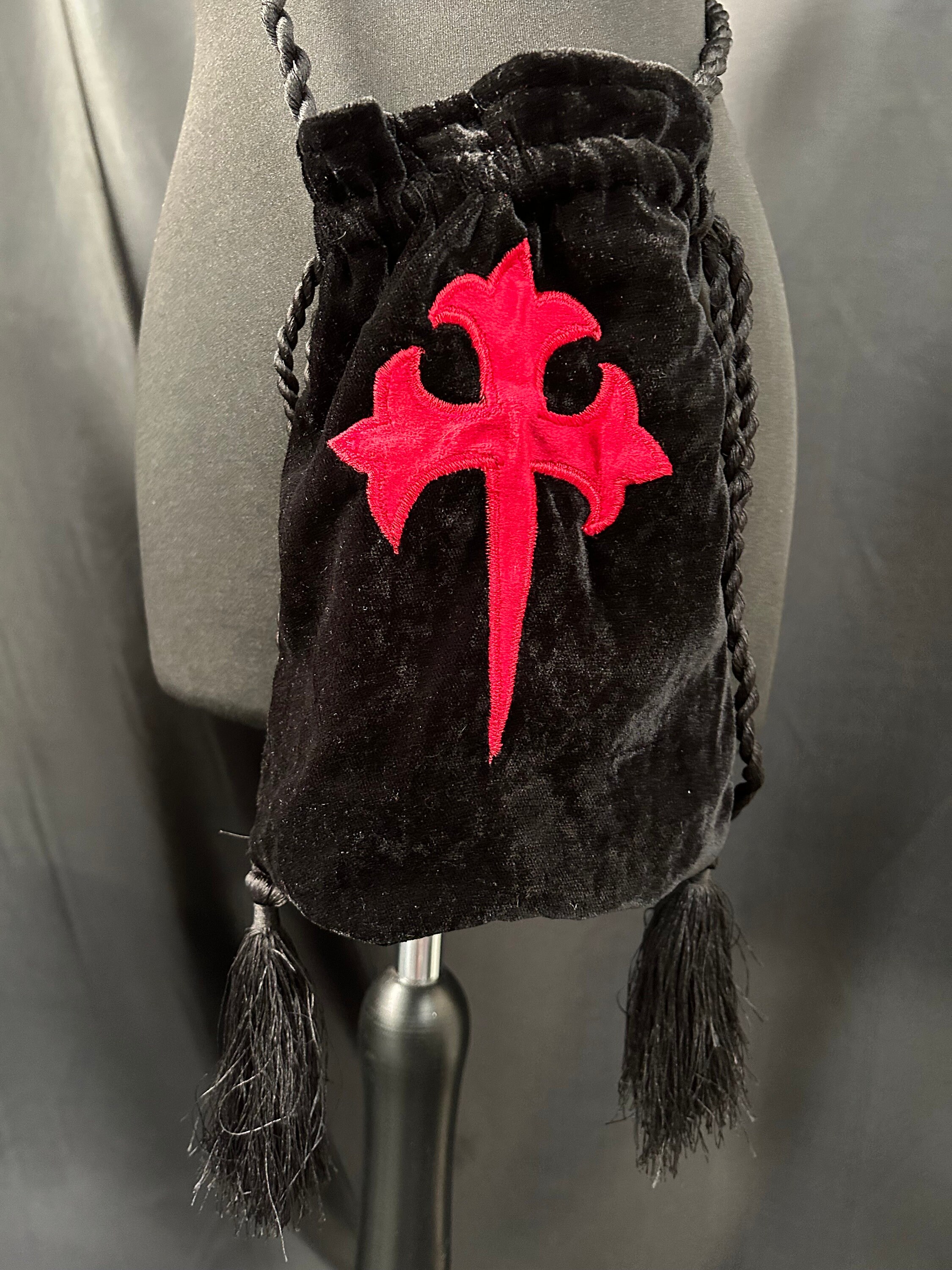 Handmade Velvet Steampunk Bag With Dagger Detail - Etsy